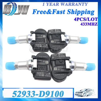 4件装52933-D9100 52933-F2000轮胎压力监测传感器TPMS适用于现代起亚 — 第 1/4 张图片