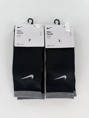 2 Pairs Nike Spark Cushioned Crew Running Socks Mens 10-11.5 Womens 11.5-13 New - Image 1 of 4