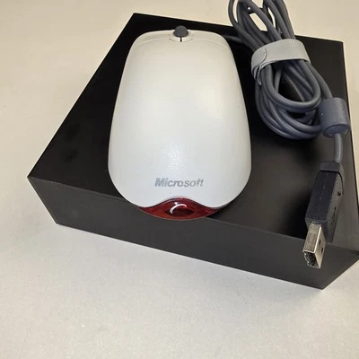 Microsoft Wheel Mouse Optical USB X802382-004 1.1A White PS/2 Compatible EUC - Image 1 of 4
