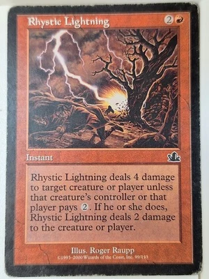 Rhystic Lightning - Prophecy - Magic the Gathering MTG Nice! - Image 1 of 3