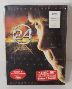 Lot de 7 disques DVD saison 4 24 (vingt-quatre) Kiefer Sutherland NEUF SCELLÉ - Photo 1/8