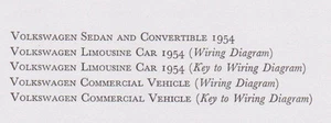 VW VOLKSWAGEN AUTO/GEWERBE 1952-55 DATEN+KABEL 5P PUB 1956 KOSTENLOSER VERSAND AUSTRALIEN - Bild 1 von 3