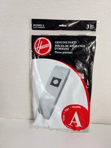 Bolsa de aspiradora Hoover tipo A - paquete de 3, modelos verticales 4010001A parte # 43655010 nueva - Imagen 1 de 2