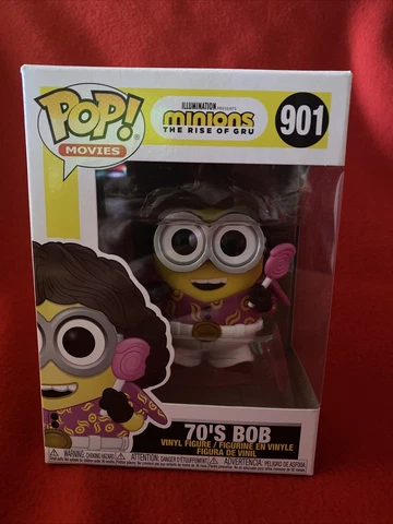 NEW Funko Pop! Movies: Minions: The Rise of Gru - 70's Bob Vinyl Figure NEW Cover