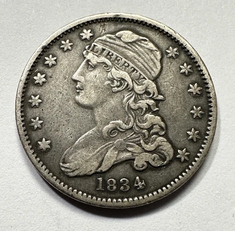 1834 Capped Bust Silver Quarter Premium Grade  #3851 Cover