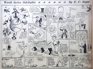 1919 Chicago Sports Pages - Popeye Creator E.C. Segar World Series Illustrations - Picture 1 of 12