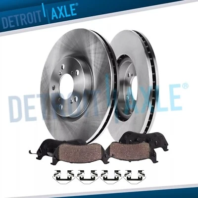 4pc Front Disc Brake Rotors and Ceramic Brake Pads Kit for 2014 - 2020 Acura RLX - Изображение 1 из 4