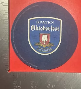SPATEN OKTOBERFEST 4 INCH SQUARE BEER COASTER VINTAGE RARE - Picture 1 of 2
