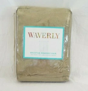 2 Waverly Backtab Drapery Panels (1 pair) 100" x 84" NIP - Picture 1 of 10