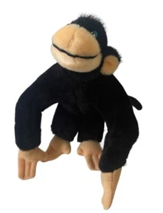 Vintage 1997 Liberty Toy Black Sitting Monkey Plush Small (8”) Stuffed Animal - Picture 1 of 7