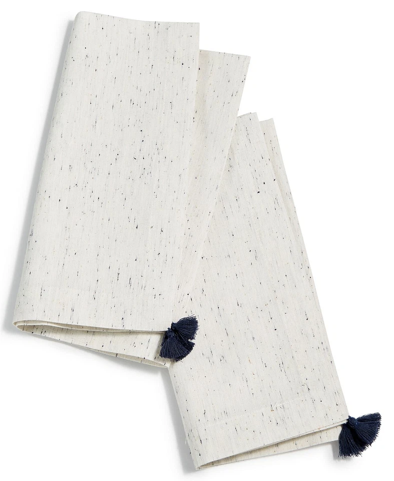Lucky Brand Ivory Tassel Napkins, Set of Four NEW - Image 1 of 1