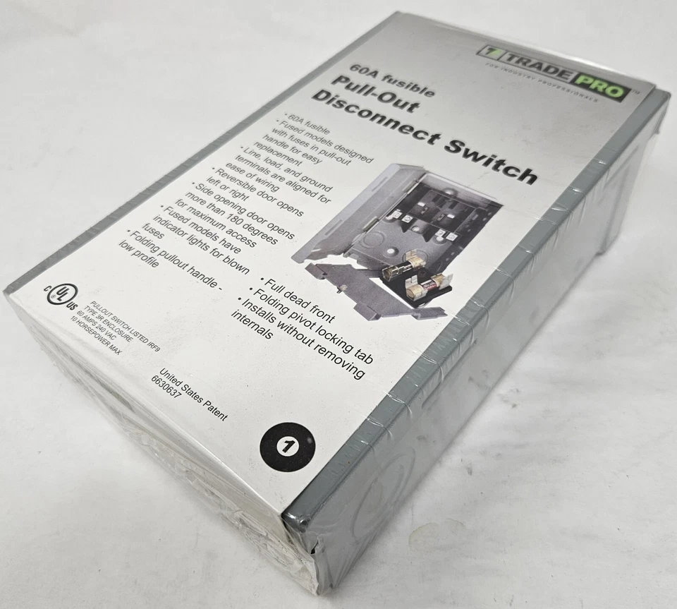 Interruptor de desconexión extraíble TradePro RP-60AMP 60A fusible Foto 1 de 1
