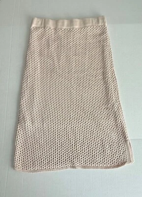 NWT Nine West Beige Crochet Pull On Casual Long Semi Lined Skirt Size X-Large - Image 1 of 4