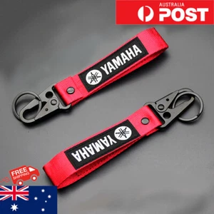 YAMAHA Red MotoGP keyring Motorcycle Bike keychain w/ wrist strap Car Gift AU - Picture 1 of 9
