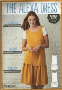 Simply Sewing Pattern for The Alexa Dress, Jersey Pinafore Sizes 6-20 New - Picture 1 of 7