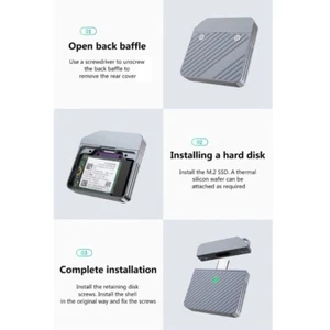 Portable M.2 External Hard Drive Case | Type C Connector | No Cables Needed - Afbeelding 1 van 8