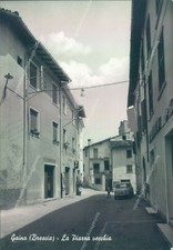 g395 cartolina provincia di brescia gaino la piazza vecchia tabacchi