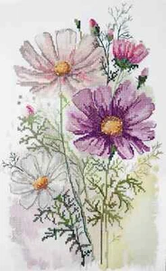 DIY Cross-stitch Embroidery Kit Feeling Flowers Colors  stitching needlepoint - Picture 1 of 15