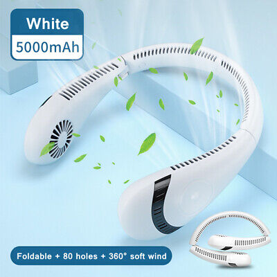Tragbarer Halsventilator 360° Leise USB Ventilator Hals Nackenventilator 5000mAh • 24.89€