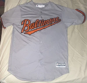 Majestic Baltimore Orioles Manny Machado Jersey Mens Sz M Gray - Picture 1 of 8