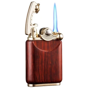 Metal Smoke Customized,jet Flame Butane Gas Refillable Wooden Torch Lighter - Picture 1 of 2