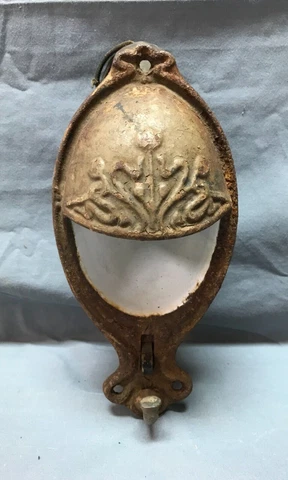 Antique Railroad Pullman Coach Cast Iron Porcelain Sconce Light Old VTG 1643-22B Cover