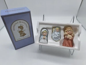 Avon Nativity Collection Heavenly Blessings The Holy Family 3 PC Set 1986 in box - Picture 1 of 12