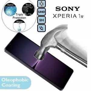 100% Genuine Tempered Glass 9H Screen Protector (I 1IV 4) For Sony Xperia 1 IV - Picture 1 of 2