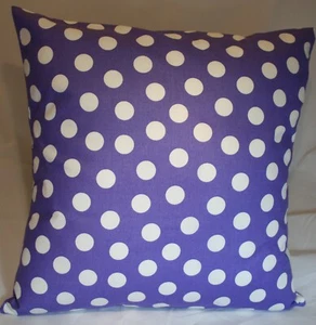 18" Throw Pillow Cover Polka Dots White Plum 18X18 Inch Accent Cushion Cover - Picture 1 of 1