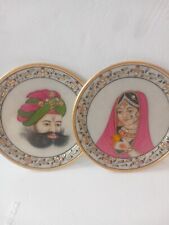 Spiritual India Hand Painted Traditional Decorative Marble Plates(Offers Welcome