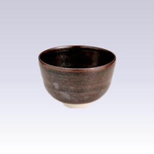 Kyo-yaki - Matcha bowl - Iron Sand with box