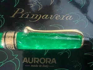 🔴 AURORA penna sfera Optima verde auroloide Edizione Limitata e NUMERATA - Picture 1 of 16