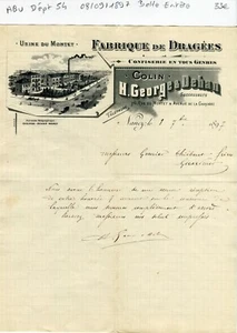 Dépt 54 - Nancy 76 Rue du Montet - Belle Entête Secteur de la Confiserie de 1897 - Picture 1 of 1