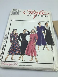 Style Variations 1364 Vintage 1980’s Dress Sewing Pattern Size 16-22 Plus Uncut - Picture 1 of 5