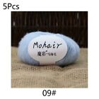 5 Rolls 25g/roll Soft Thin Angola Mohair Yarn Fine Wool Hand Knitting Crochet