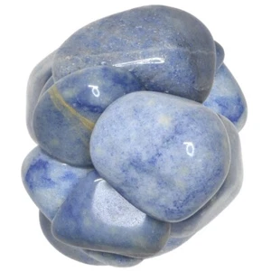 3 lbs Blue Quartz Tumbled Stones - Grade 1 - XXLarge - 1.75" to 2.5" Avg. - Imagen 1 de 3