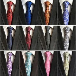 Mens Elegant Flower Paisley Tie JACQUARD WOVEN Necktie Wedding Formal Ties HZ191 - Picture 1 of 13