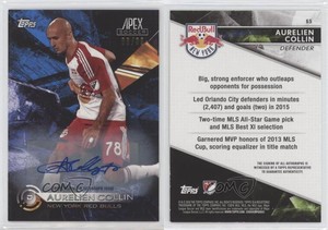 2016 Topps Apex Blue Auto /99 Aurelien Collin #65 Auto