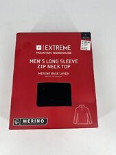 Mountain Warehouse Merino Long Sleeved Zip Neck Top Black Medium TD130 HH 09