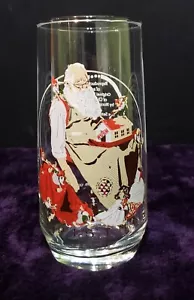 Vintage COCA-COLA Norman Rockwell Santa & Elves Glass - Picture 1 of 6