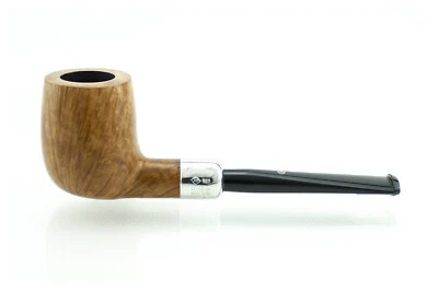 Pipe Ashton Sovereign XX222 Billiard Dritta Liscia Naturale Vera Silver England - Image 1 of 4