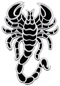 Scorpion Death Back Patch Patrol Drive Large Size Embroidery Iron On Multi Color - Picture 1 of 16