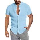 Modern Short Sleeve V Neck Beach Shirt in Slim Fit for Men Casual Style