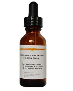 Alta Potencia 15% MAP Vitamina C con Ácido Hialurónico Puro, DMAE, CoQ-10 y Colágeno - Imagen 1 de 3