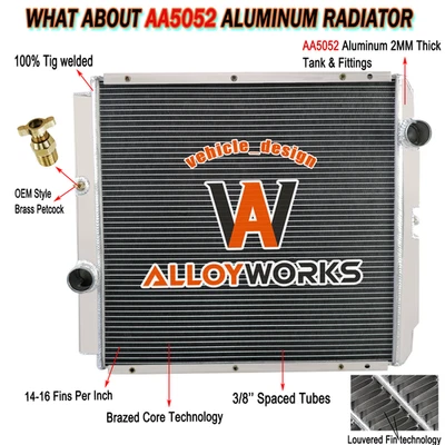 Aluminium Radiator For 1996-2004 Mitsubishi Fuso FE639 FG649 FH211 3.9/4.9/5.9L. - Image 1 of 4