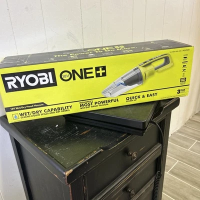 Aspiradora de mano inalámbrica Ryobi ONE+ 18V - verde (PCL702B) Foto 1 de 3