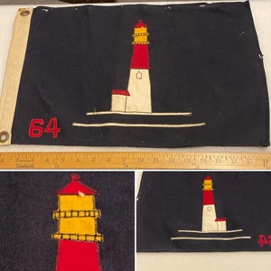 DE COLECCIÓN CATAMARÁN YACHT CLUB BARCO CARRERA REGATA BANDERA N.B.Y.C. Faro '64 - Imagen 1 de 16