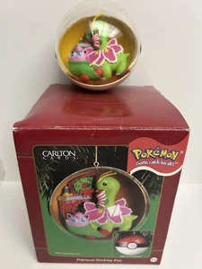 Pokémon Stocking Fun Carlton Cards Christmas Ornament 2001 Jigglypuff Meganium - Bild 1 von 7