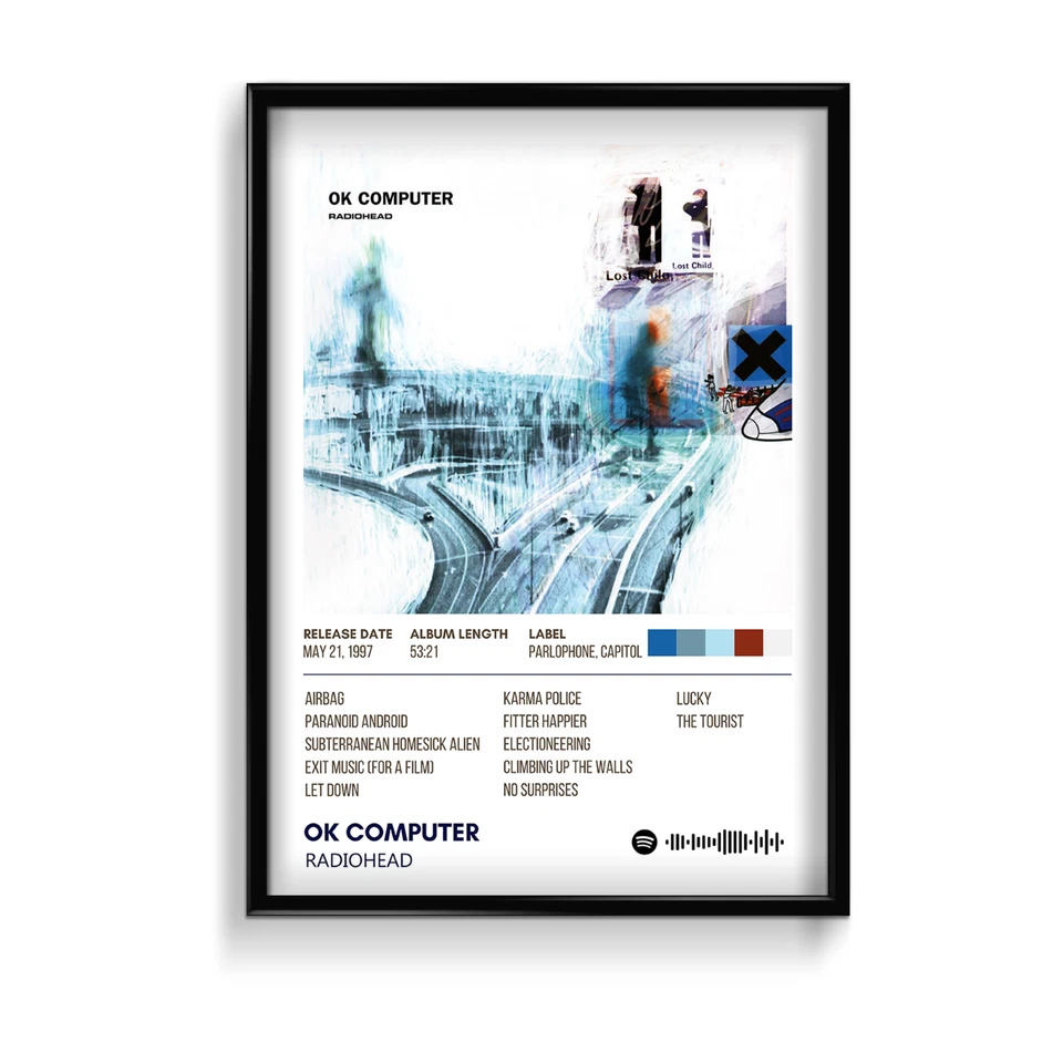OK Computer by Radiohead Poster, Music Poster, Gift for Fan