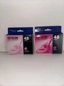 Versiegelt Epson 48 T048620 Magenta und Light Magenta T048320 für 300,300M,320,etc. - Bild 1 von 5